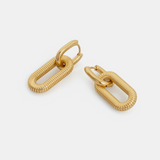 Double Link Drop Earrings